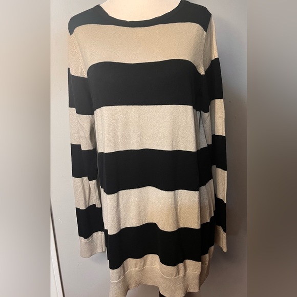 LOGO Lori Goldstein Cashmere Blend Horizontally Striped Sweater!! - Picture 2 of 11